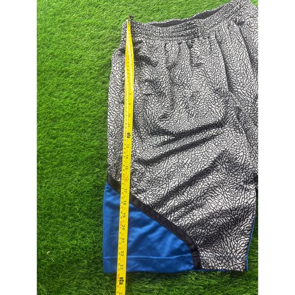 Jordan Elephant Print Basketball Shorts L Blue Gray Vintage Style - Picture 6 of 9